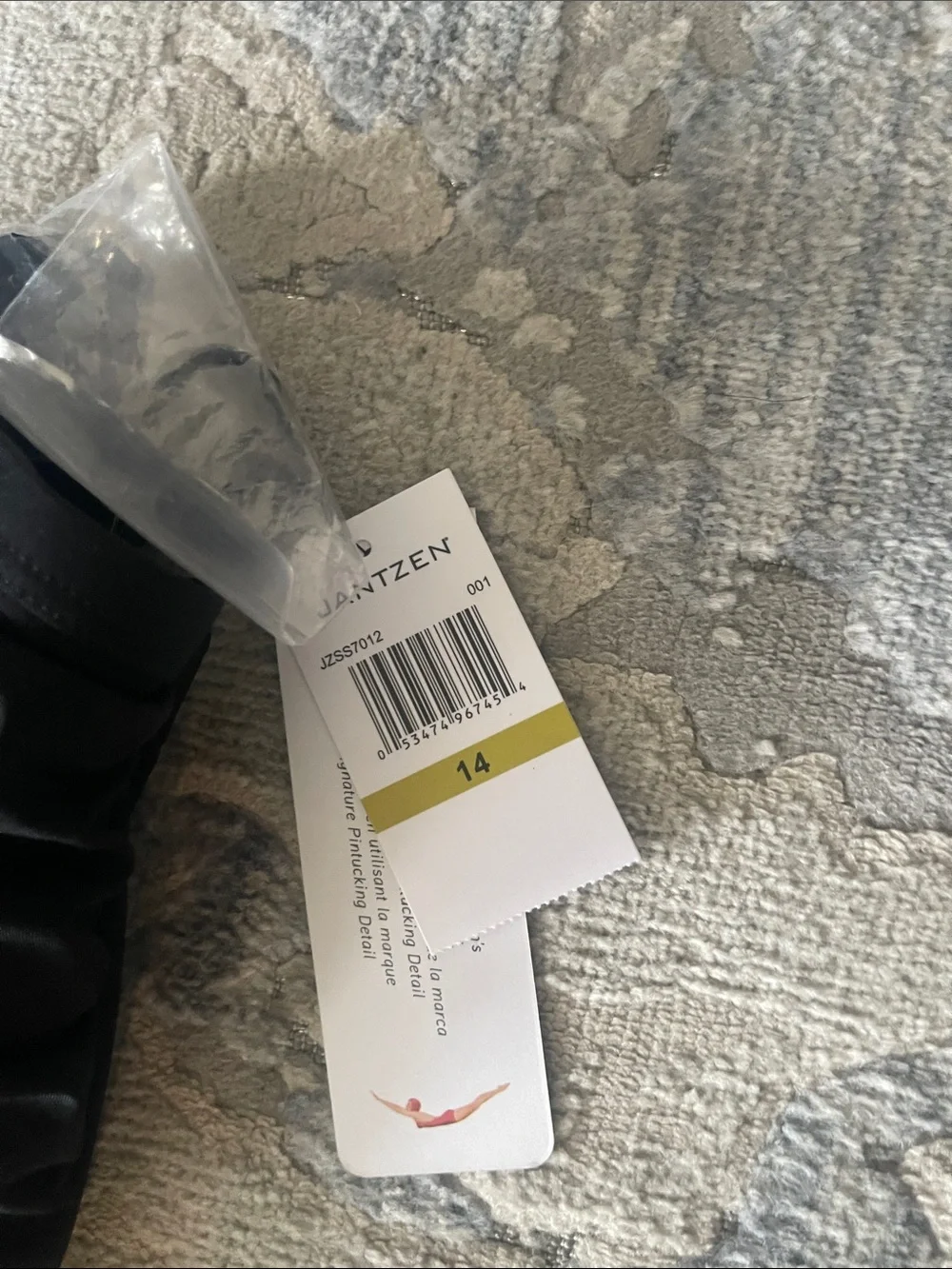 Jantzen NWT Black Ruched One-Piece Swimsuit